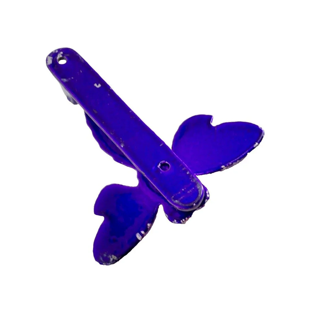 Vintage Rustic Cast Iron Deep Purple Dragonfly Door Knocker Colorful 5.5” X 5.5